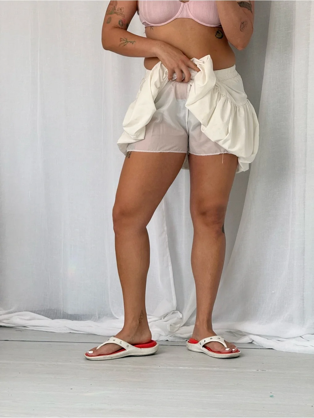 ✦ vintage white bubble mini skirt ♡